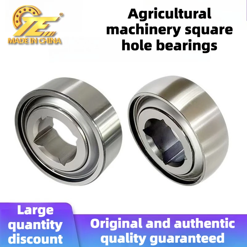 Square hole agricultural machinery bearing W208PP5 5AS08- 1-1/8 DC208TT5 JD9350 disc rake bearing