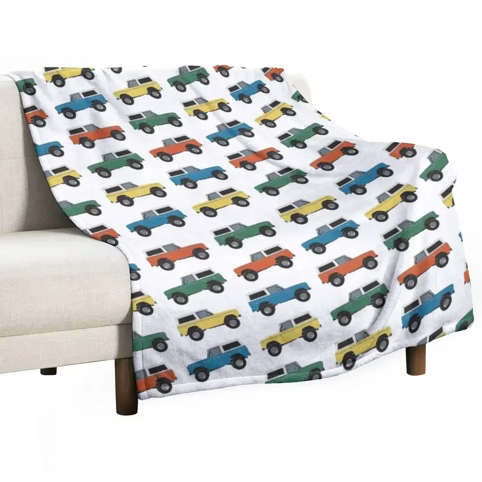 Classic 1969 Bronco car texture pattern Throw Blanket Travel Cute Plaid Hairys Soft Summer Thermal Blankets