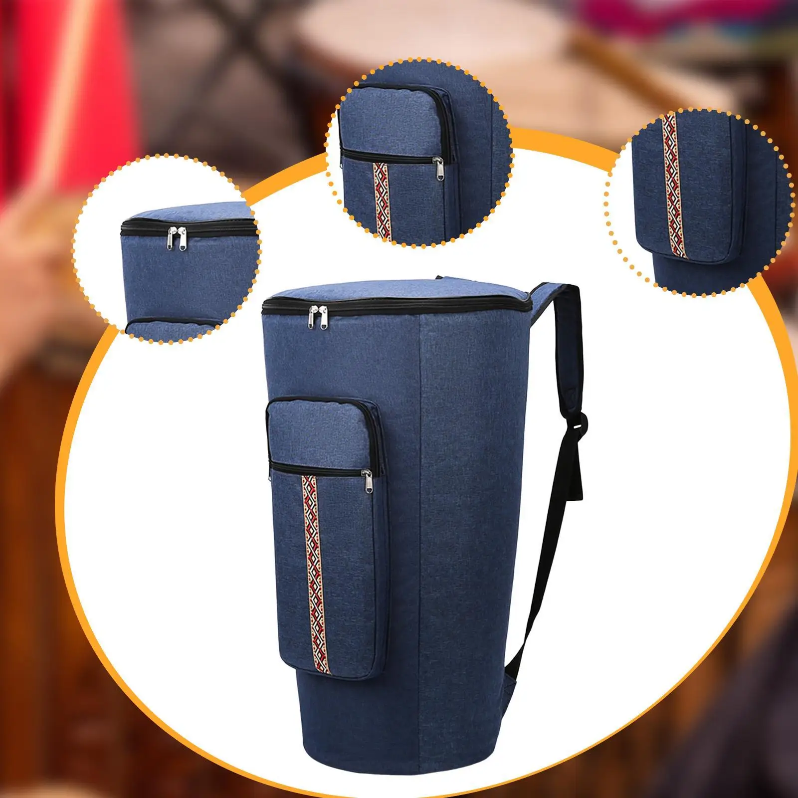 African Drum Gig Bag Bag Shockproof Dustproof Oxford Cloth Musical Instrument Accessory African Drum Carrying Case