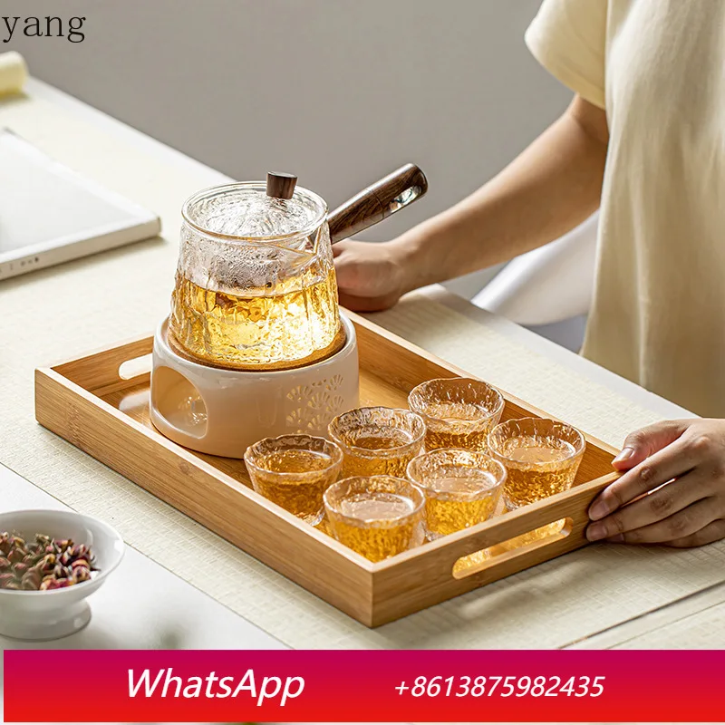 CX high temperature resistant restaurant filter glass bubble teapot heat-resistant health pot tea set