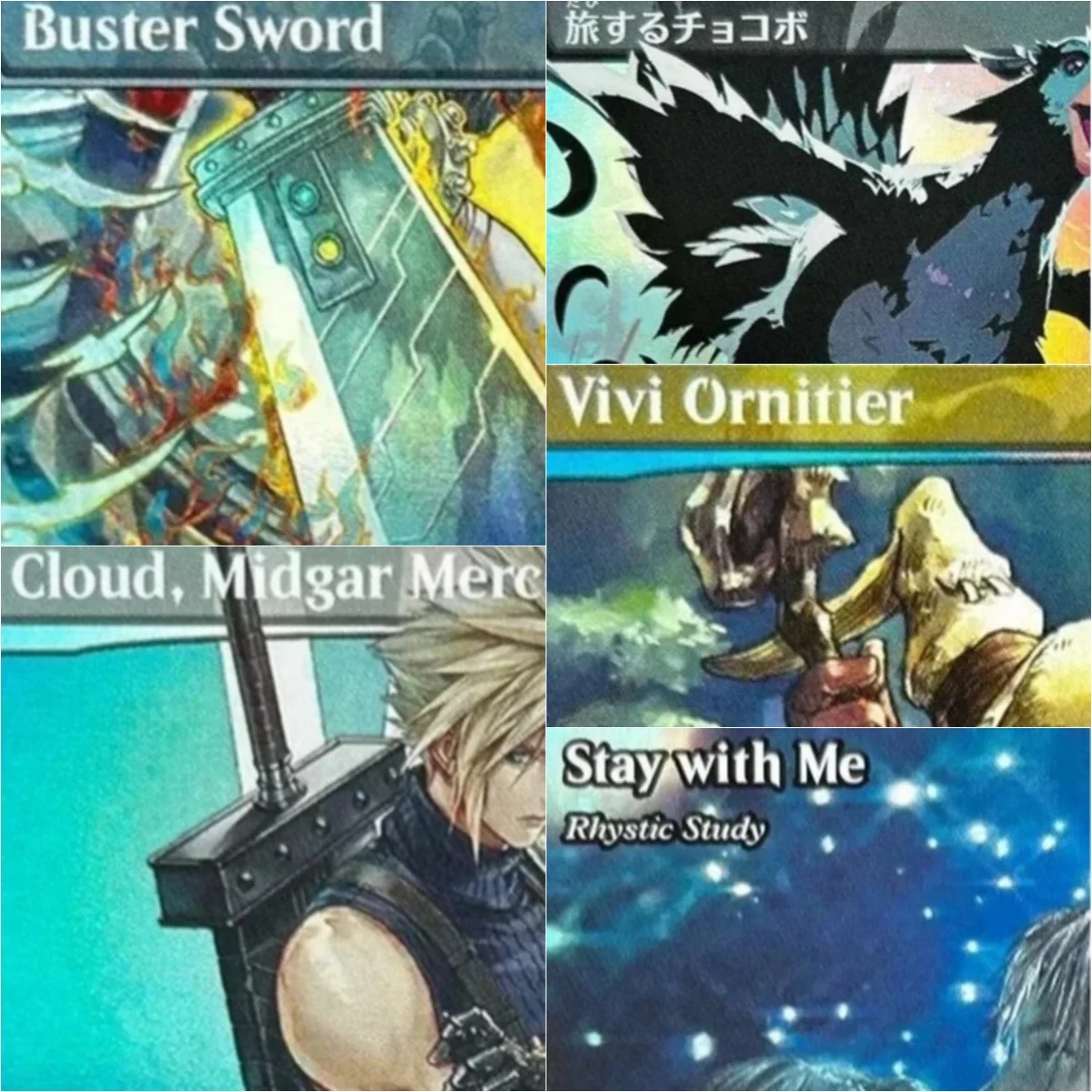 

Foil FIN/FCA "Buster Sword/Stay with Me/Vivi " TCG Magical Proxy Cards TOP Quality Gathering Board Playing Game Trading Cards