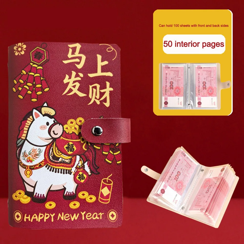 

Large Capacity 100 Envelopes Money Saving Challeng PU Save Money Budget Money Notebook Waterproof Savings Challenges Sheets