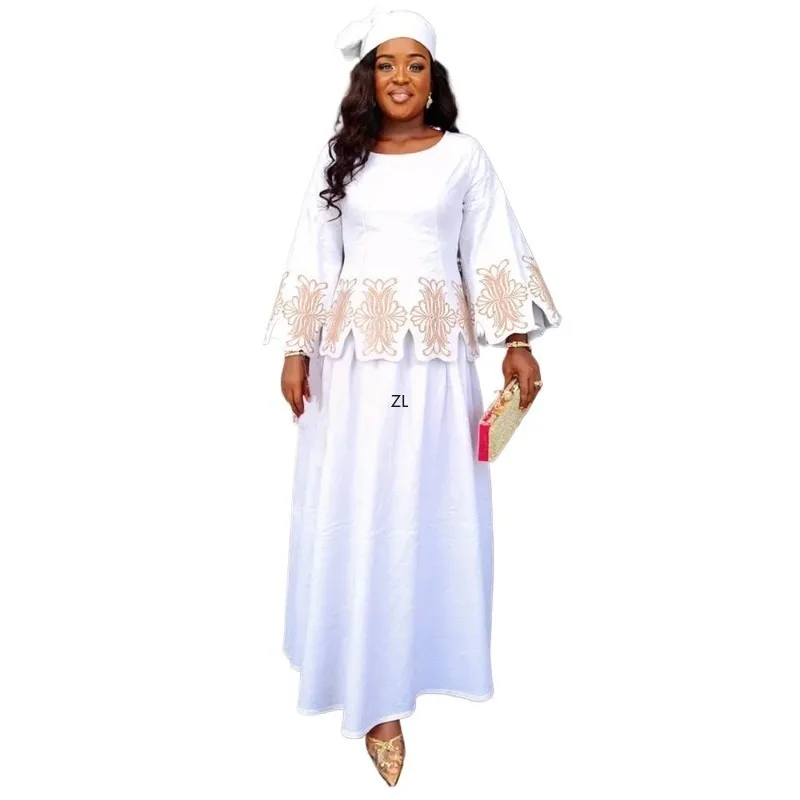 

African Clothes for Women 2 PCS Sets Tops And Skirts Suits Dashiki Ankara Outfits Gown Plus Size Wedding Party Dresses 2026