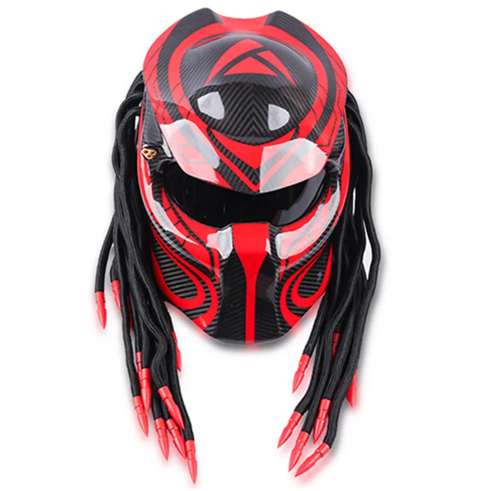 Дышащий легкий косплей из углеродного волокна, защитная маска для лица, крутой мотоциклетный шлем на все лицо