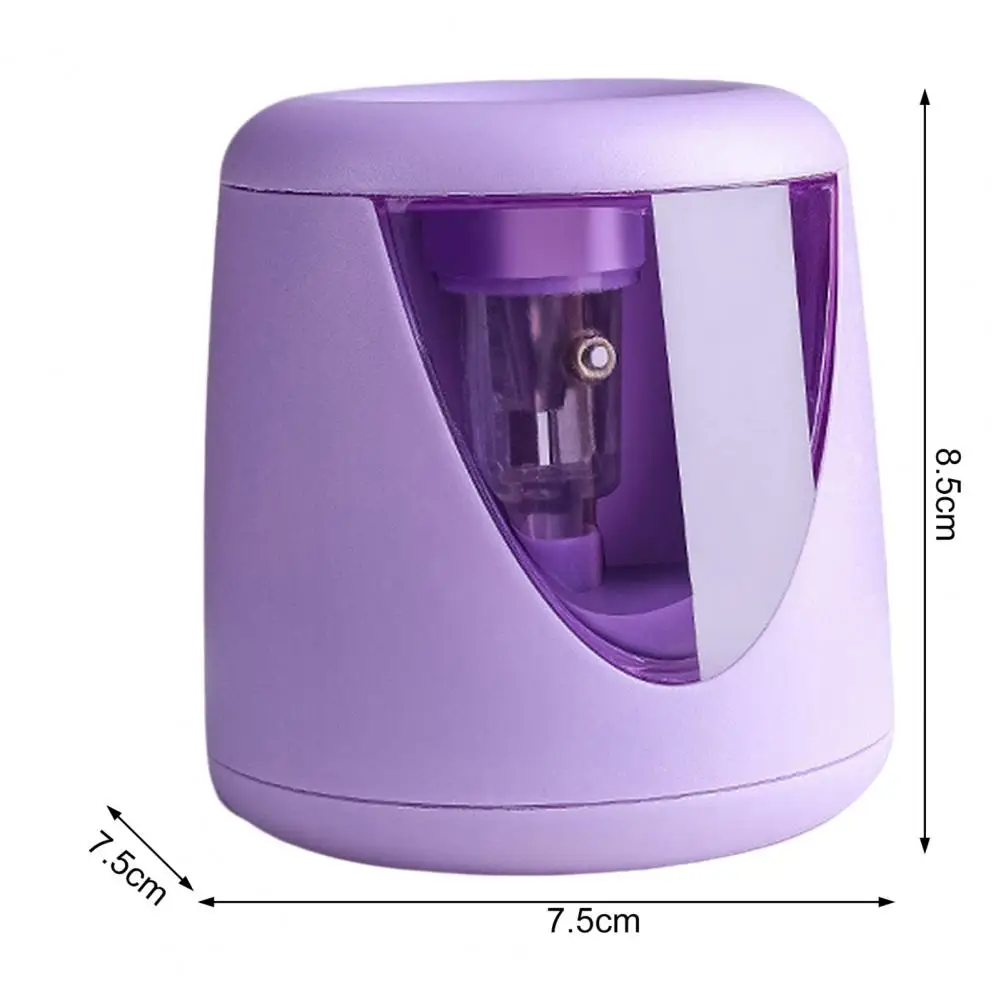 Sacapuntas eléctrico automático, sacapuntas transparente, funciona con pilas, suministros escolares y de oficina