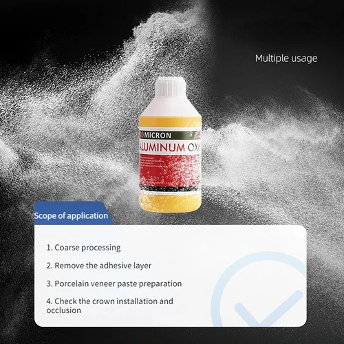 Imagen 2 del producto 30UM 50UM 90UM Micron óxido de aluminio chorro de arena potencia Dental soporte de Metal pulido material pulidor de odontología especializado