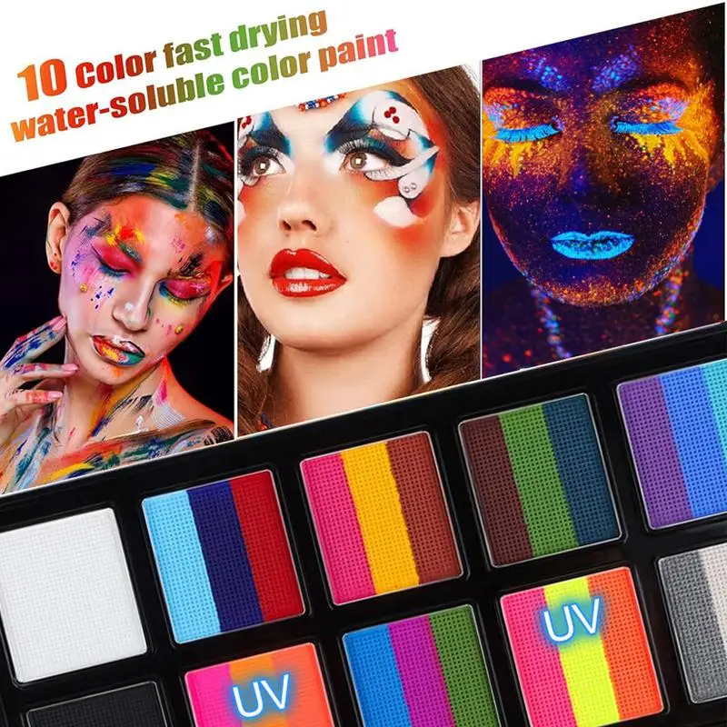 Face and Body Paint 26 Colors Face Paint kit Water soluble human body painting pigments Makeup Face Painting Kit for Halloween