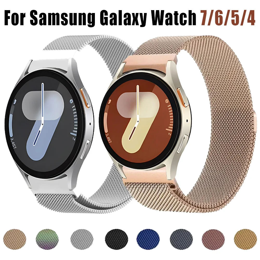 Magnetisches Milanese-Metallarmband für Samsung Galaxy Watch 7/6/5/4 44 mm 40 mm, bequemes Armband Galaxy Watch 6 Classic 43 mm 47 mm