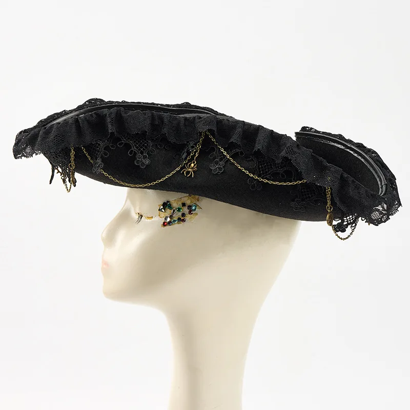 Victorian Pirate Hat Distressed Theme Event Gear Hat For Renaissances Masquerades Party Dressingup Favor Halloween Accessory Cap