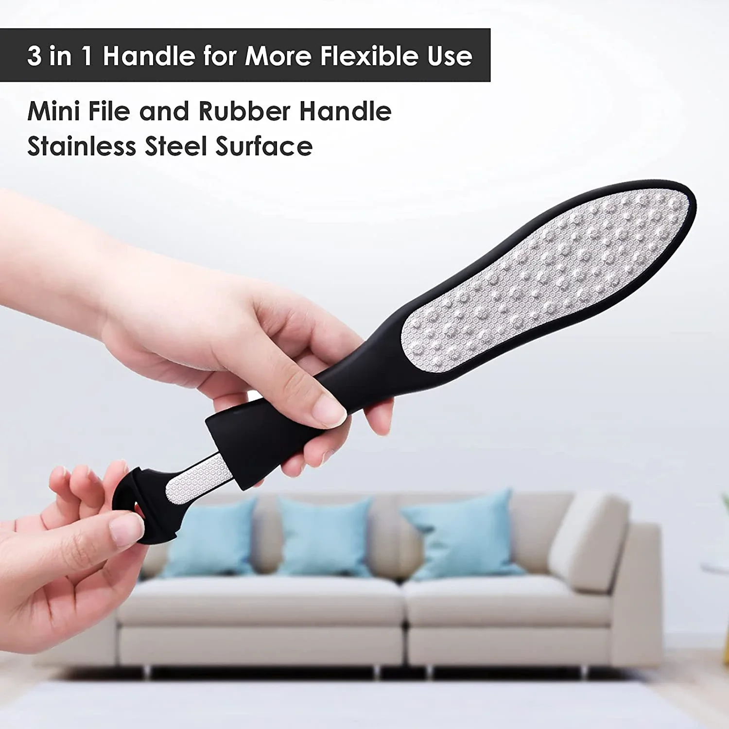 3 in1 Pedicure File Tools Foot Rasp Stainless Steel Hard Dead Skin Callus Remover Professional Grinding Feet Skin Care