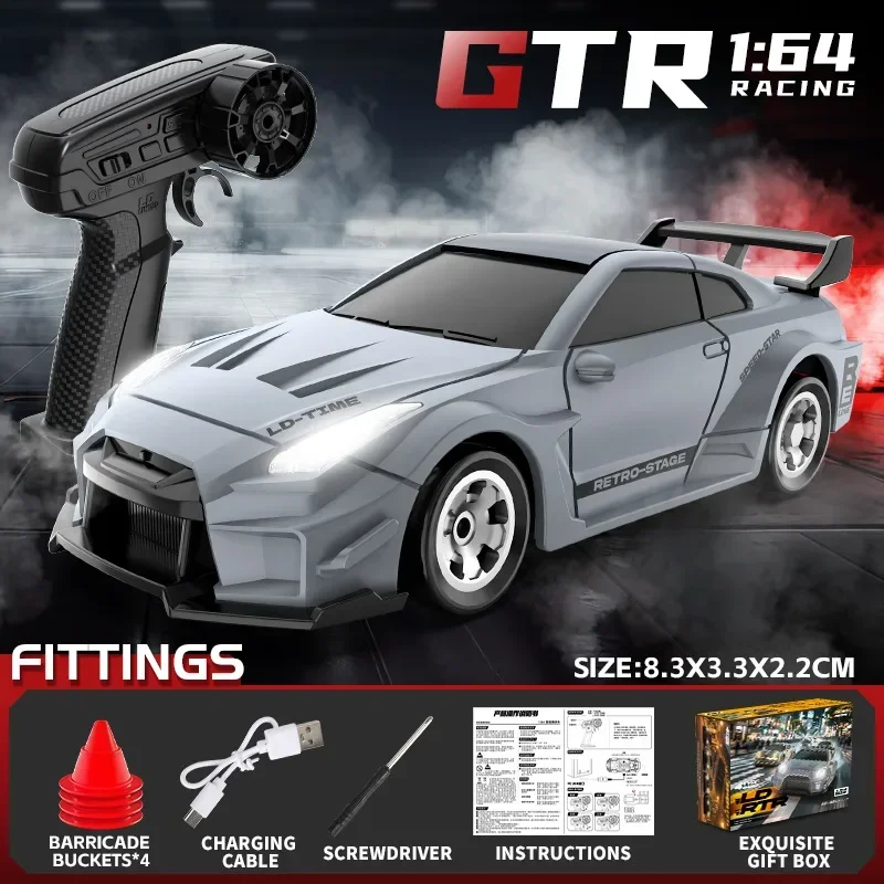 1/64 RC Drift Auto 2.4G Mini Radiografisch Bestuurde Stuntauto 4WD Bureau Raceauto Model Jongens Collectie Speelgoed Kind Verjaardag Cadeaus
