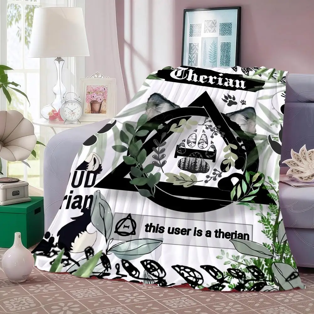 

Плед T-Therian D-Delta с логотипом, фланелевый, пушистый, мягкий, теплый, приятный для кожи, для дивана, кровати, офиса, сна, зимы