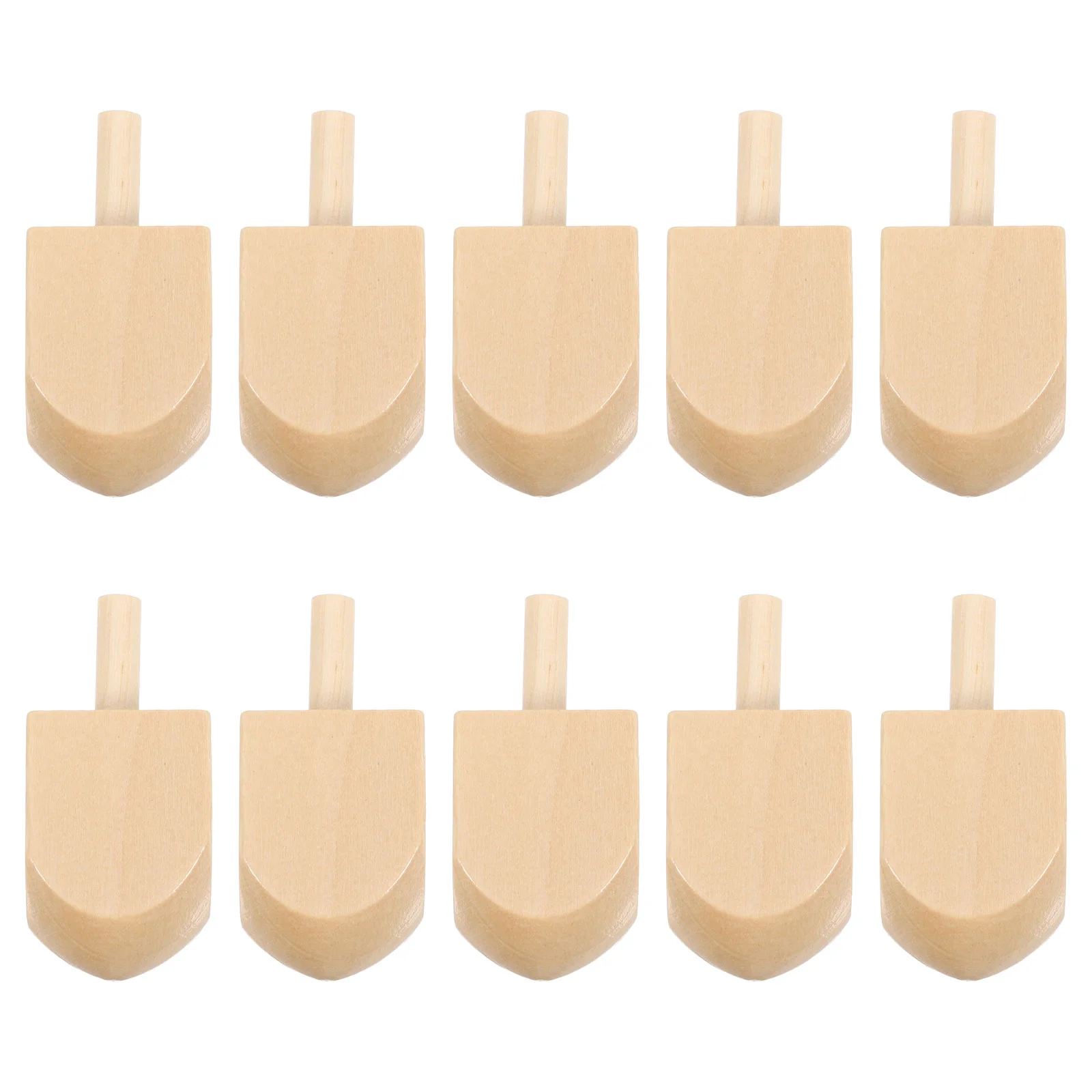 10 Pcs Wooden Spinning Top Hanukkah DIY Crafts Painting Tops Christmas Suit Unpainted Dreidels Toy Your Own Toys Games