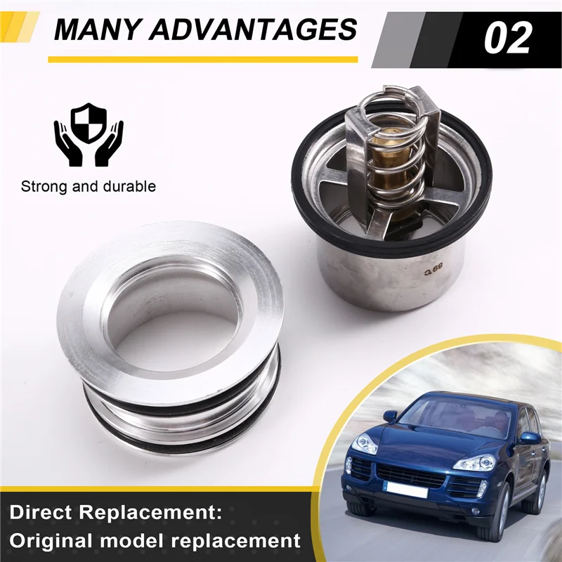 

ABQB-для Porsche Cayenne 4,8 л термостат охлаждающей жидкости двигателя, уплотнительная заглушка, разъем 94810610103 94810610101 94810612501