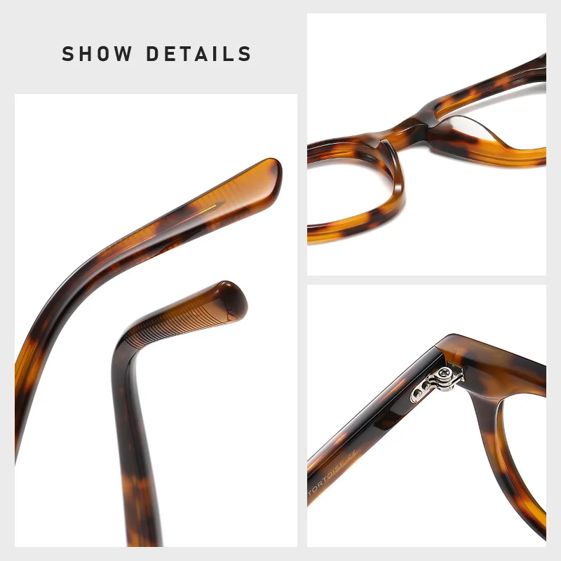 فيكي جديد بسيط هندسي موضة البيضاوي تصميم الرجال النساء مكافحة الضوء الأزرق نظارات للقراءة وصفة طبية قابلة للتخصيص 56005 #5