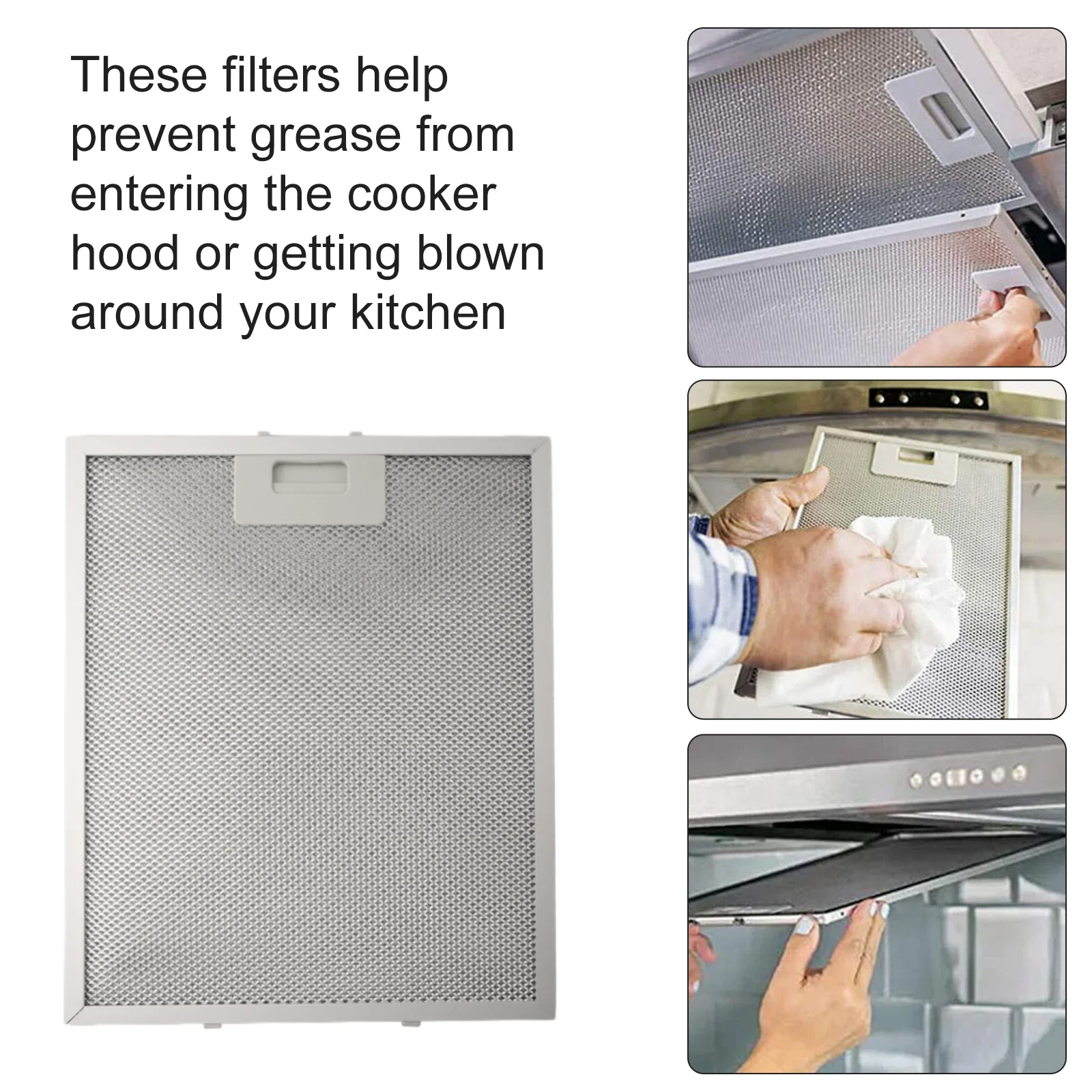 34*27cm Range Hood Filter Cooker Hood Grease Filter Kitchen Extractor Ventilation Aluminium Aspirator Filter Mesh