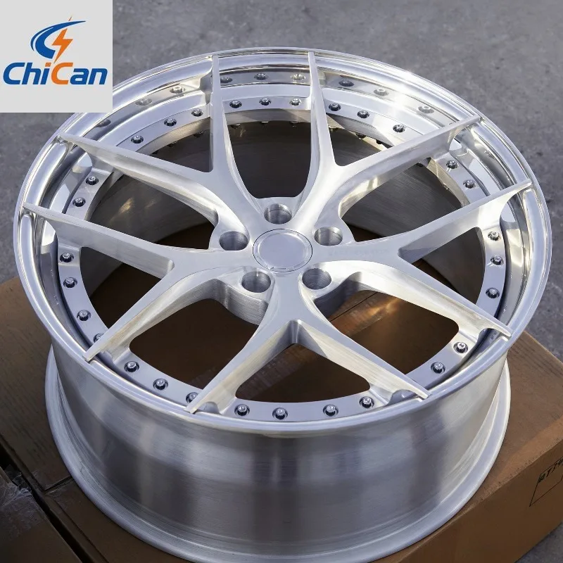 

【2026】Chican Custom Forged 2 Piece Star Brushed Silver Wheel 5x114.3 5x120 5x130 5x112 18-22 Inch Hot Sale