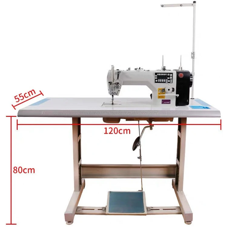 Double Needle High Speed Industrial Flat Bed Lock Stitch Sewing Machine Programmable For Clothing Plant