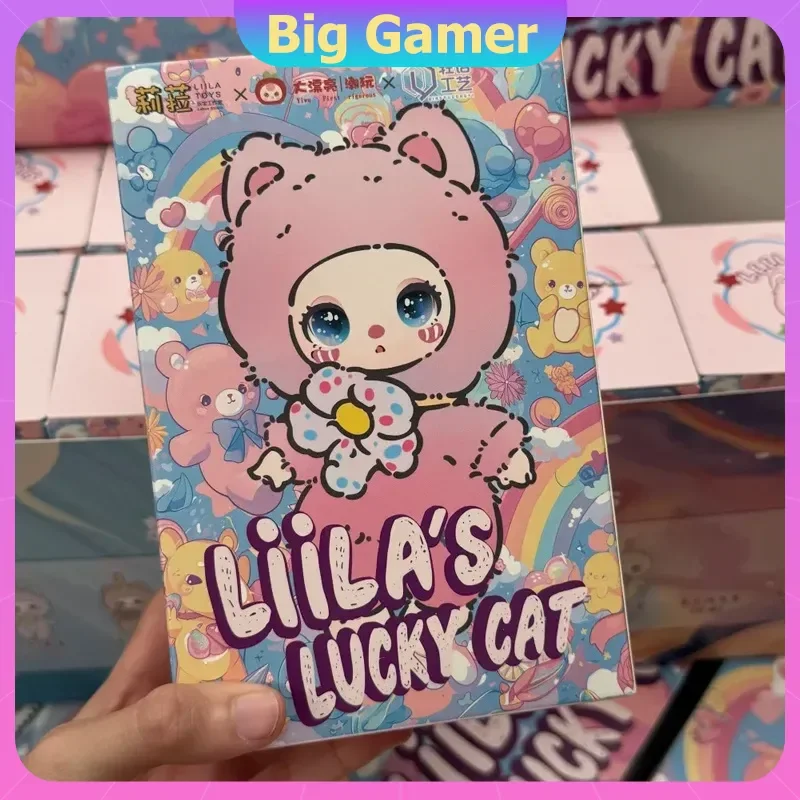1:1 Liila Lucky Cat Serie Blind Box Trendiges Plüschtier Niedliche Ornament Mystery Box Schreibtischdekoration Kindergeschenk Hochwertige Nachbildung
