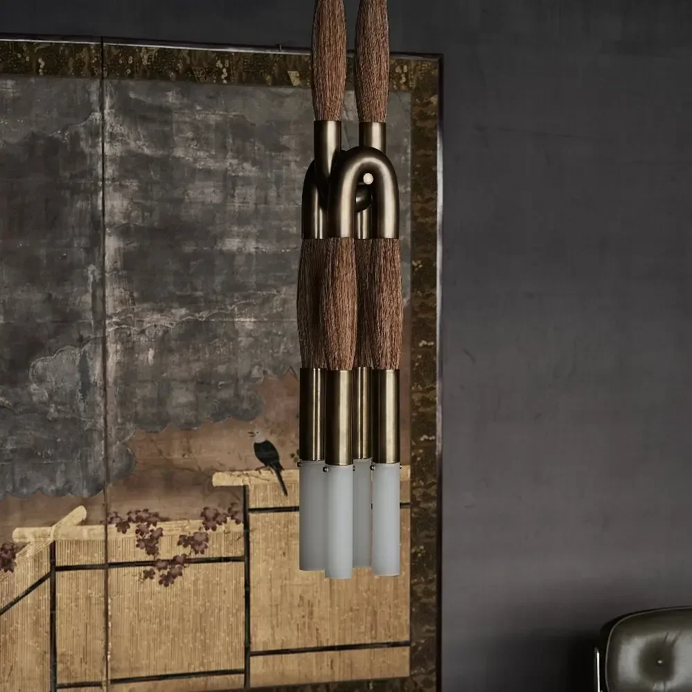 

Horsehair Sconce Wall Lamp Nordic Vintage Designer Copper Decor LED for Bedroom Corridor Hotel Living Dining Room Wall Light