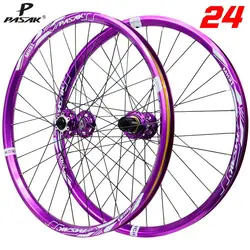 24inch MTB PURPLE Bike Wheelset AM Enduro DH 25mm Wide Rim Hub 142 Thru Axle 135 QR 6 Pawls Bicycle Wheel G3 Spokes HG MS XD