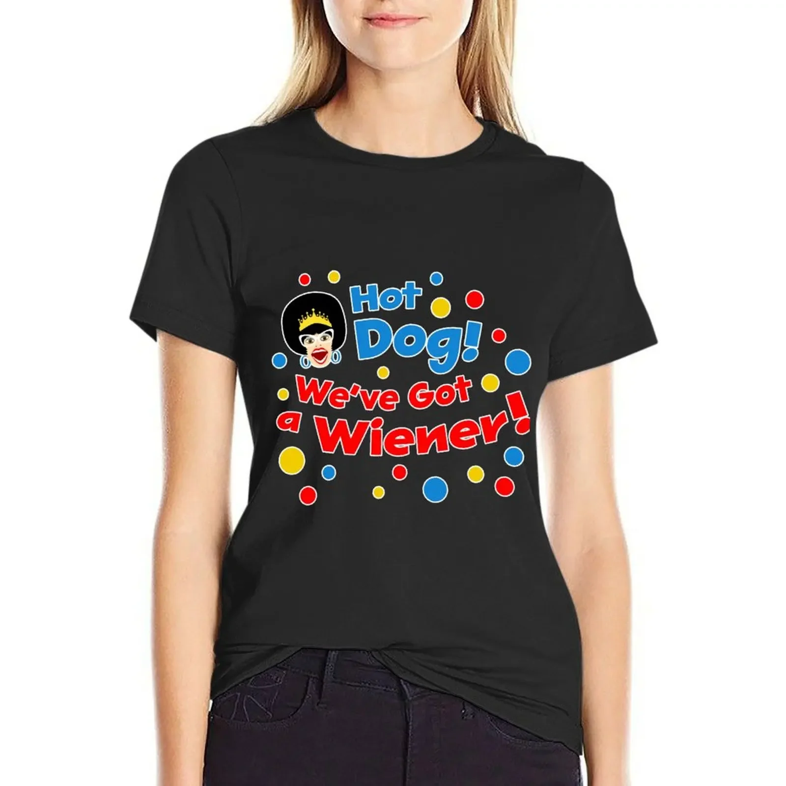 Camiseta Hot Dog We've got a Wiener, camisetas de anime de talla grande, camisetas de entrenamiento de gran tamaño con estampado animal para mujer