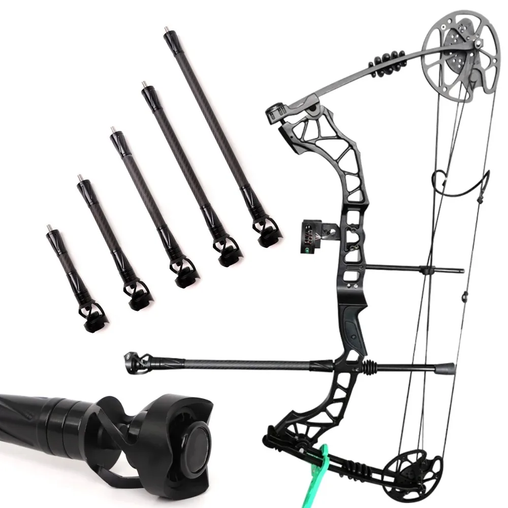 

6/8/10/12/15" Bow Balance Bar Archery Carbon Stabilizer Compound Bow Damping Shock Absorber Outdoor Shooting Hunting Target