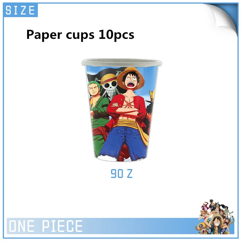 New Anime One Piece Kids Birthday Party Decoration Tableware Set Baby Shower Paper Cup Napkin Plates Festival DIY Party Supplies