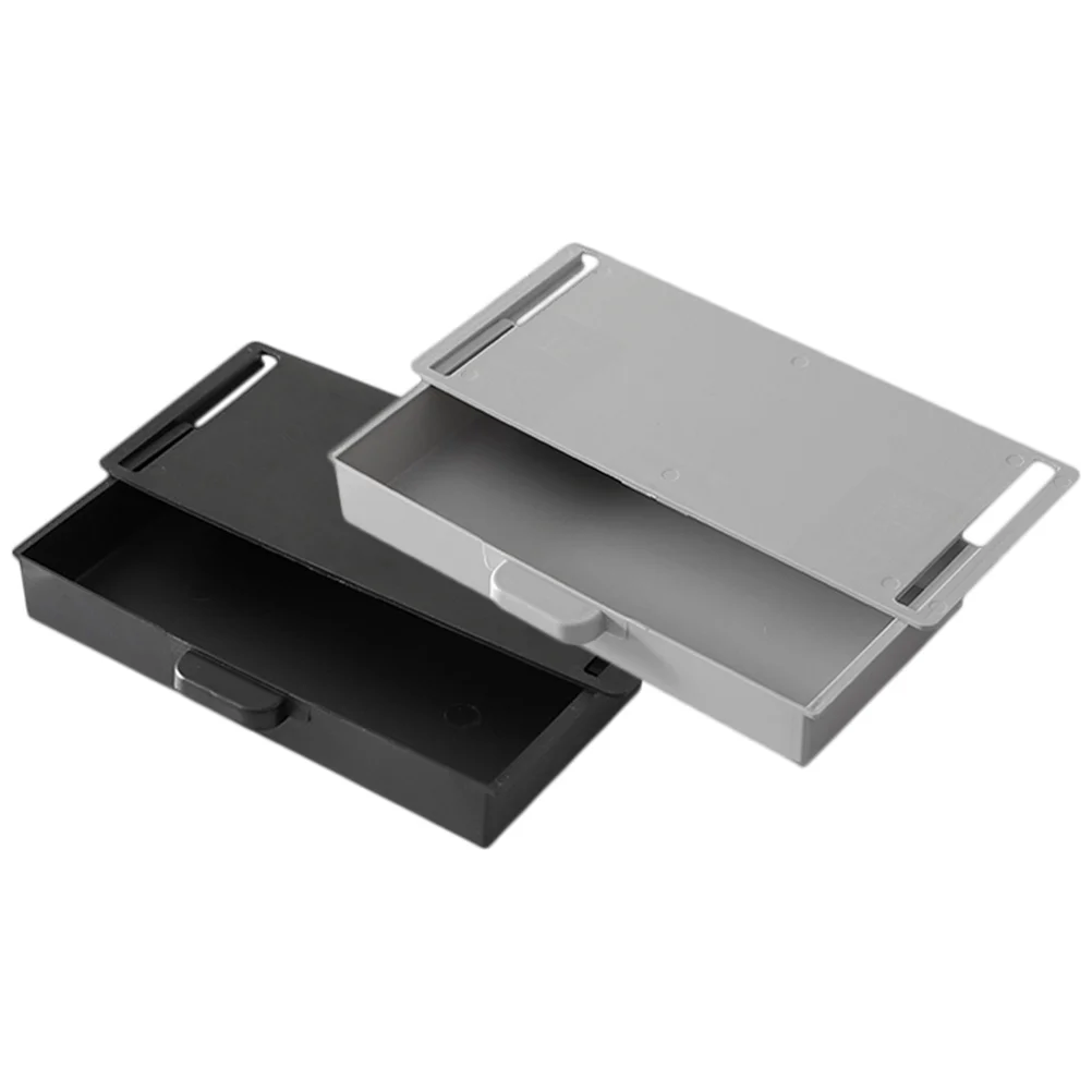 Expandable Drawer Storing Tray Punch Free Storage Box Desk Organizer No Punching Hidden Office