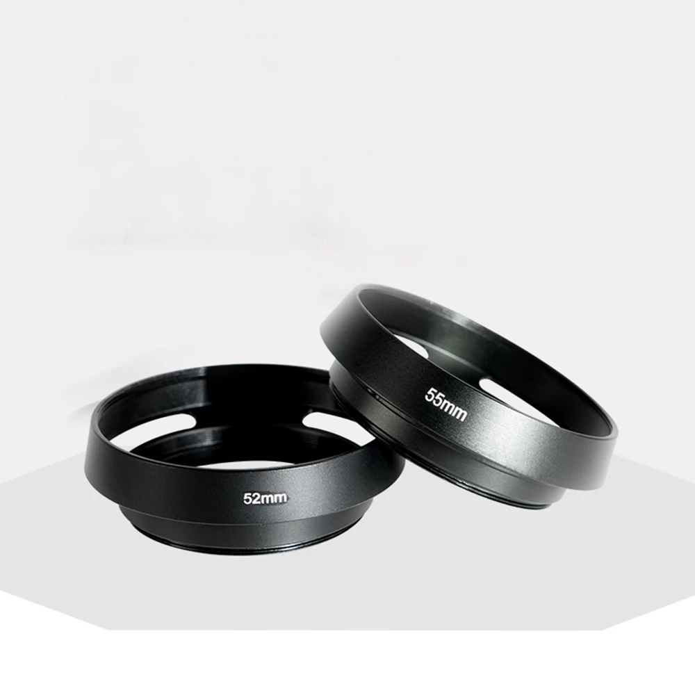 Camera Metal Lens Hood Vented Wide-angle 37mm 39mm 40.5mm 43mm 46mm 49mm 52mm 55mm Screw-in Lente Protect For Nikon Canon Sony