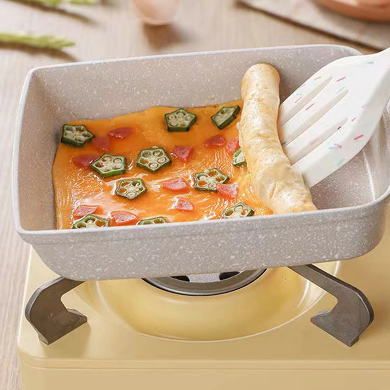 

Steak Frying Pan High-End Non Stick Pan Thickened Aluminum Kitchen Cooking Skillet Medical Stone Coating Anti-Scald Handle Easy