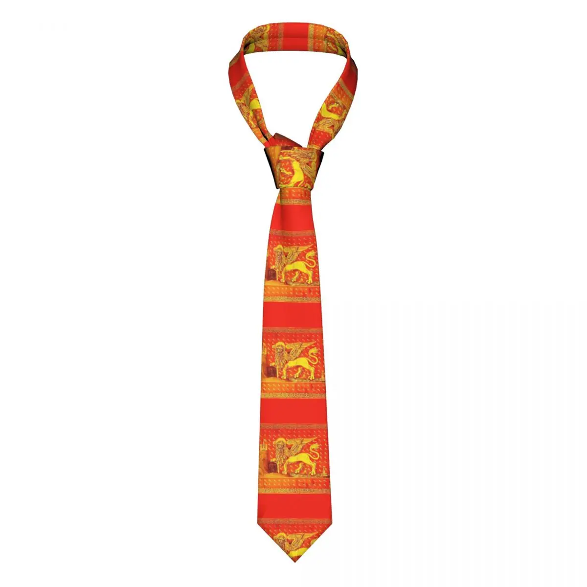 Personalized Venice Veneto Flag Neck Tie Men Fashion Lion of Saint Mark Silk Party Necktie