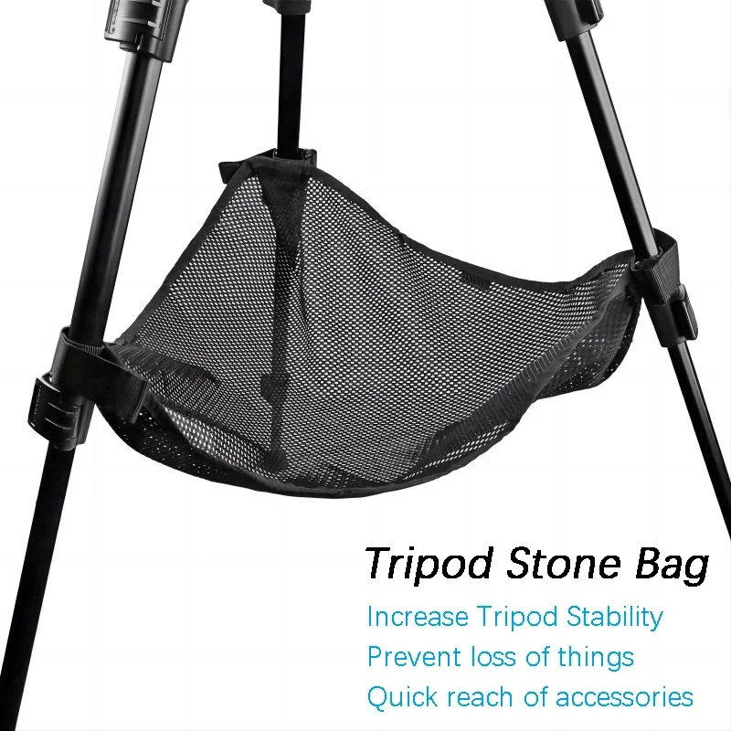 Camera Tripod Mesh Pouch Tripod Weight Bag Net Stone Bag Light Stand Bag for Balancing Stabilizing Photography Accessory Storage