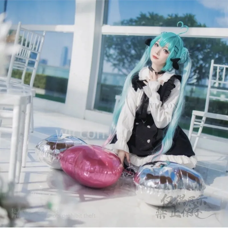 

Mikuu Jirai Kei аниме костюм Y2K субкультура черный ремешок платье рубашка костюм парики аниме Хэллоуин карнавальный наряд для девочек