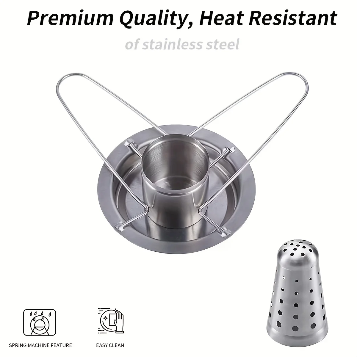 Beer Can Chicken Holder with Brush for Grill and Smoker, Premium Grade Stainless Steel Chicken Holder, Poultry Roasters
