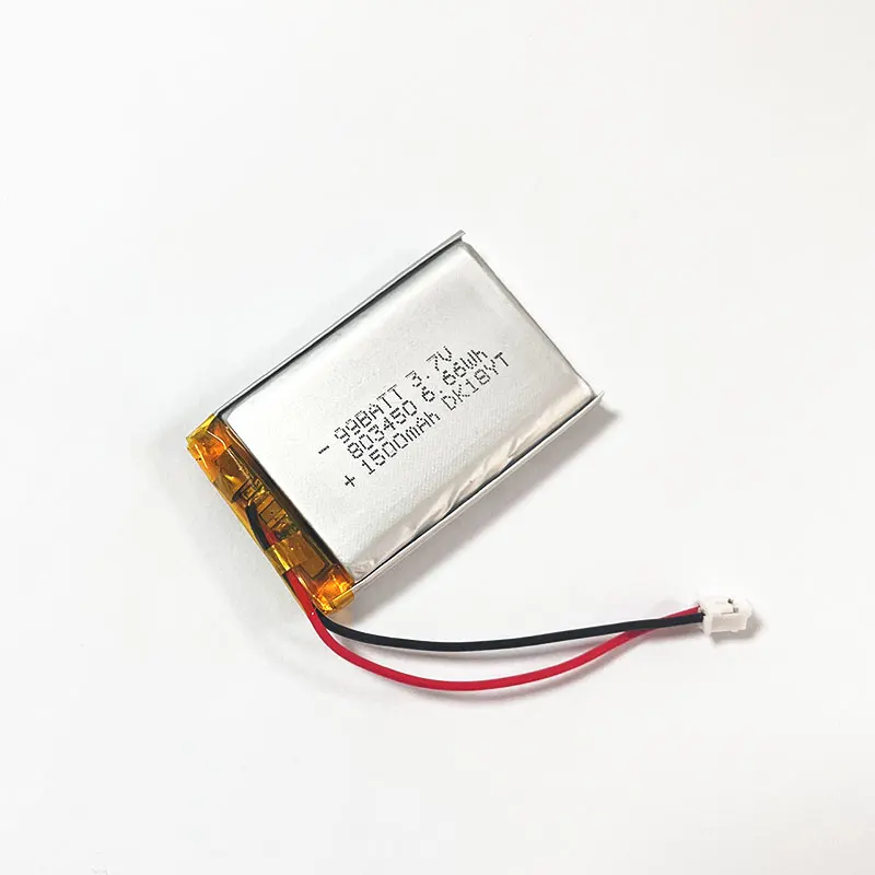 10PCS 1500mAh 3.7V Battery 803450 Lithium Polymer Rechargeable Batteries Ph-2.0P for Gps Bluetooth Headset Game Controller