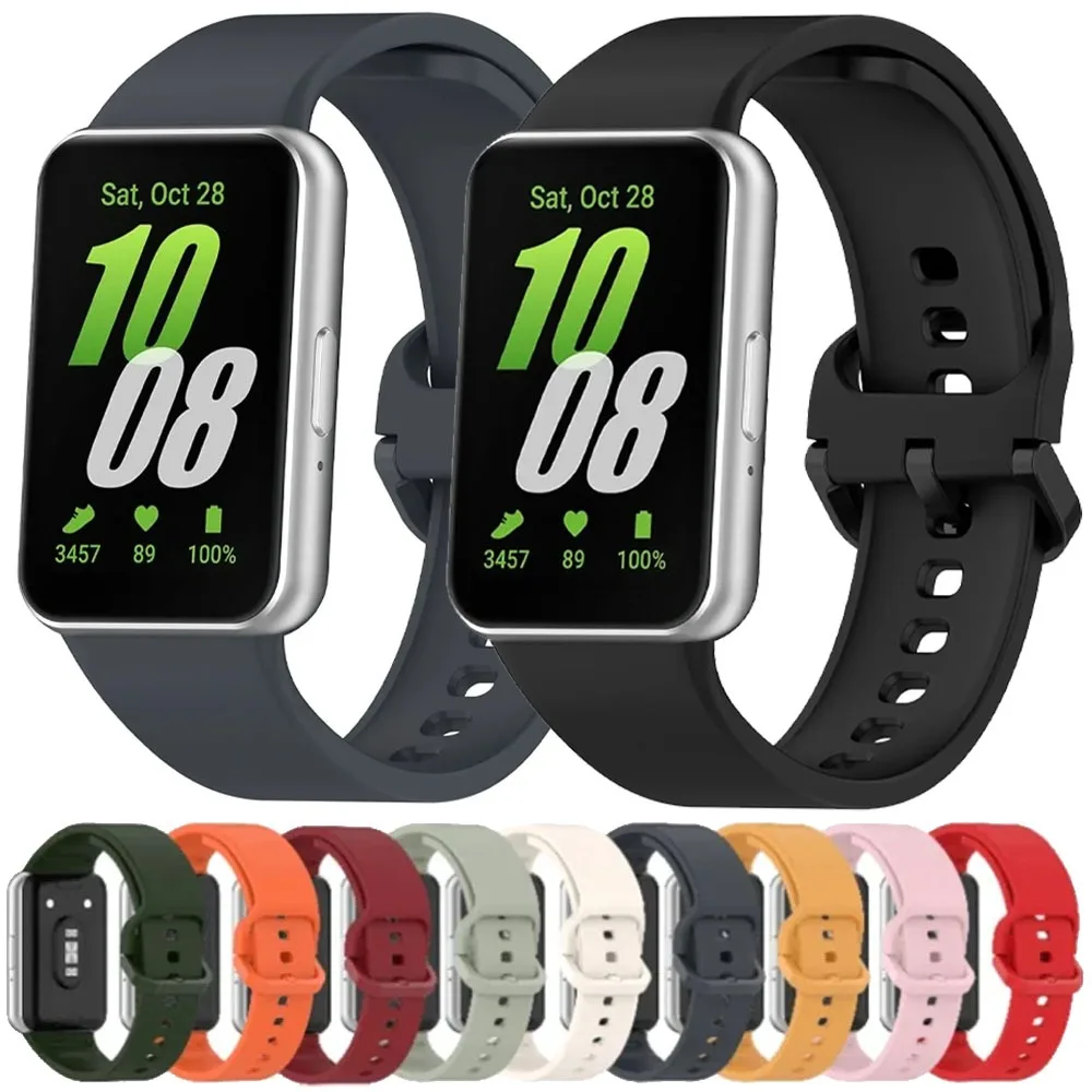 Pulseira de silicone oficial para samsung galaxy fit 3 banda esporte smartwatch pulseira cinto de substituição para samsung galaxy fit 3 correa