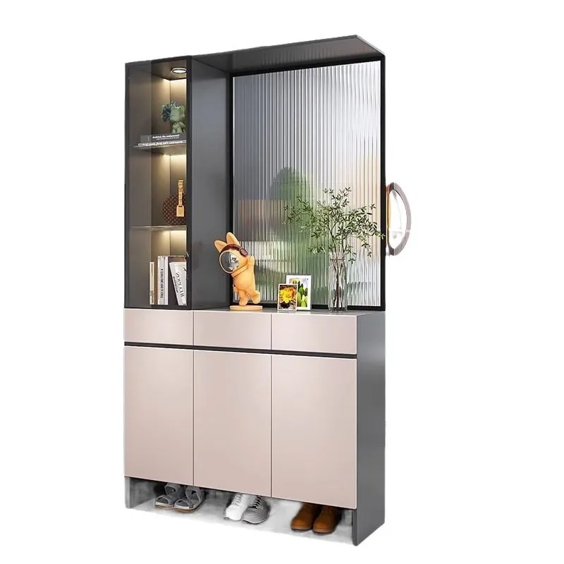 

Partition living room, shading cabinet, glass entrance door, shoe cabinet, integrated screen, facing the door cabinet
