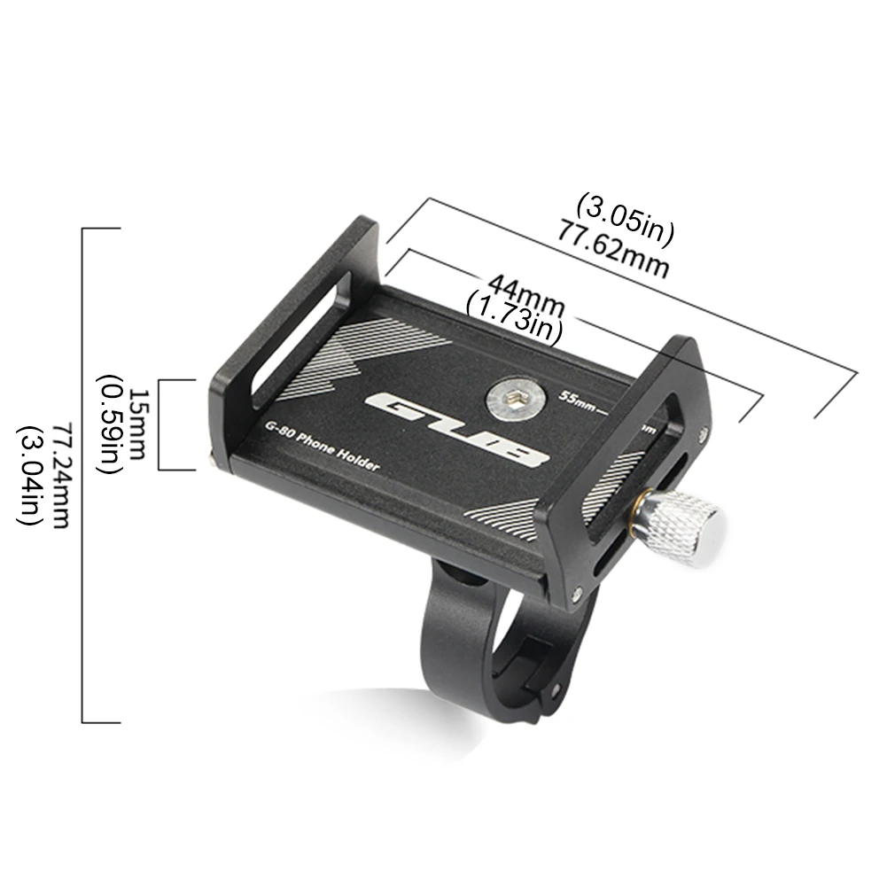 Bicycle Stem Cell Phone Mount Aluminum Alloy Motorcycle Phone Mount Electric Scooter Phone Holder for 2.16 To 3.93 in Smartphone