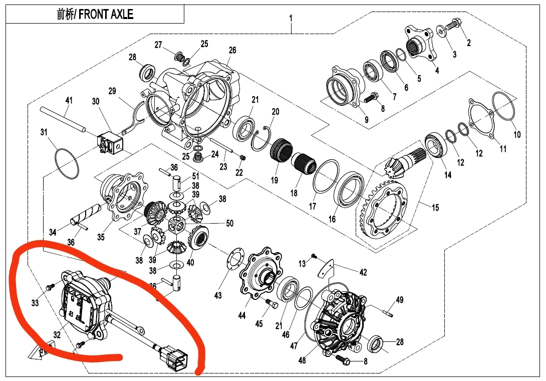 

Front Gear Case Motor Assy suit CF850 code is Q890-314000-10000