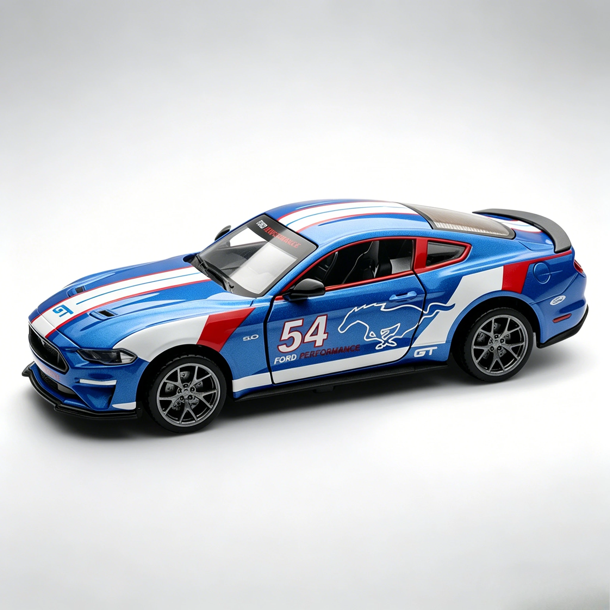 

Масштабная модель автомобиля Ford Mustang GT 2018 (1:34) из сплава, литая под давлением, со звуком и светом, детская игрушка, коллекционная модель, подарок на день рождения