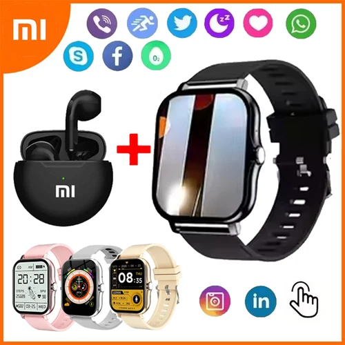 Xiaomi nuevo reloj inteligente mujeres hombres señora regalo deporte Fitness relojes Monitor de ritmo cardíaco reloj inteligente impermeable para teléfonos Android IOS