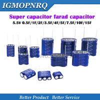 1PCS Super Capacitor Farad Capacitor Combination Type 5.5V 0.5F 1F 2F 3.5F 4F 5F 7.5F 10F 15F