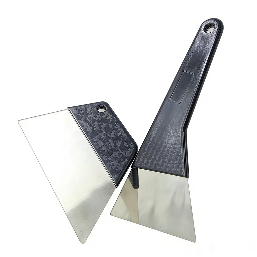 Car Window Tint Heat Resistant Stainless Steel Edge Tucking Squeegee Long & Short Handle For Vinyl Wrap PPF Installation Tool