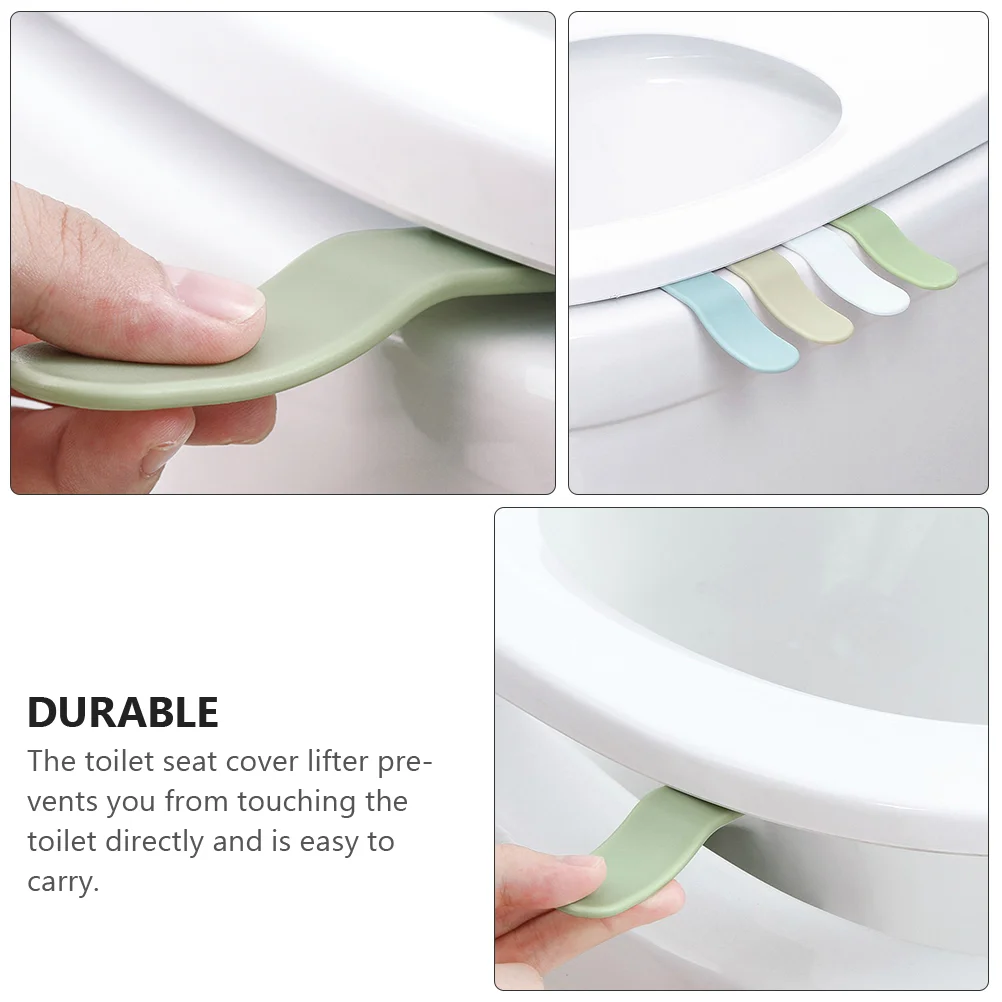 12 Pcs Lid Lifter Creative Toilet Seat Handle Closestool Cover Viscose Anti-touching