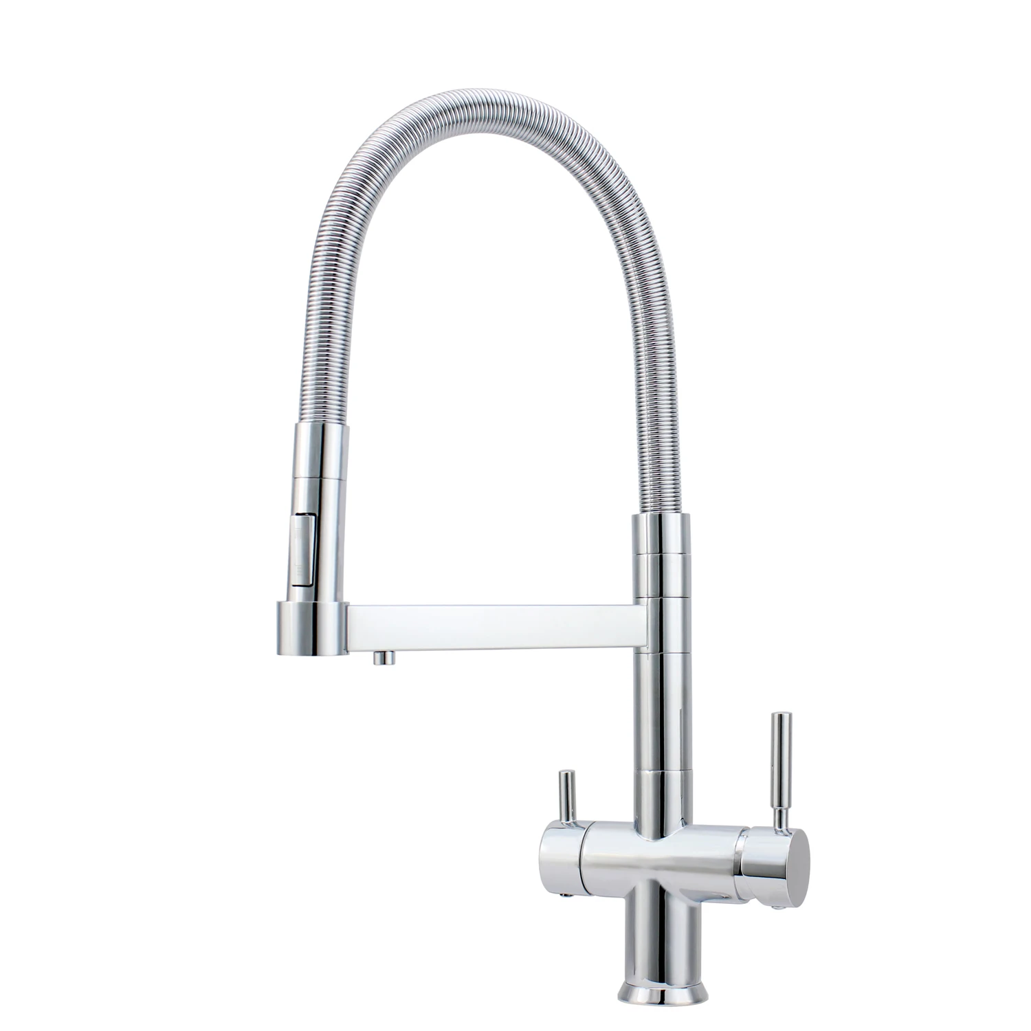 

Wholesale High Quality Brass 3 Way Grifo Kran Pull Down Spring 3 Way Shower Kitchen Sink Faucets Purifier Mixer Taps