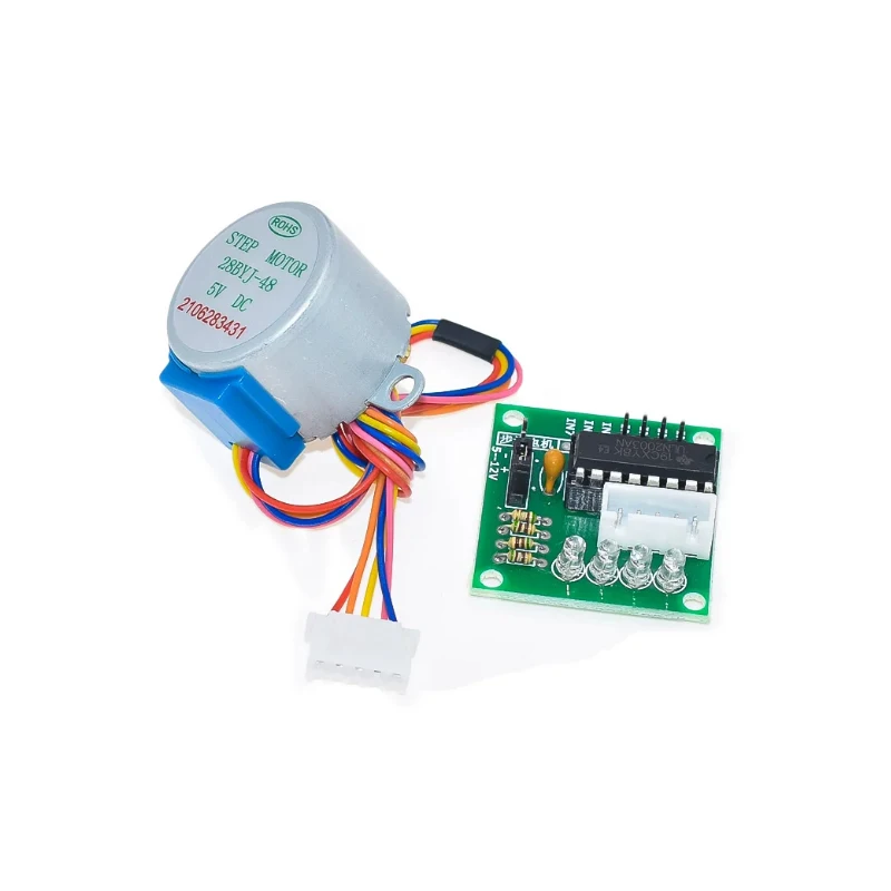 28BYJ48 Stepper Motor + ULN2003 Driver Board (4-Phase, 5-Wire, 5V/12V Geared Stepper Motor)