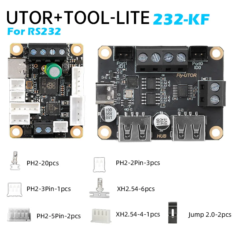 Mellow Fly Tool Lite Toolhead Board Compatible Diy 3D Printer Klipper Canbus RS232 Hotend Board For Nema14/17 Motor image 3