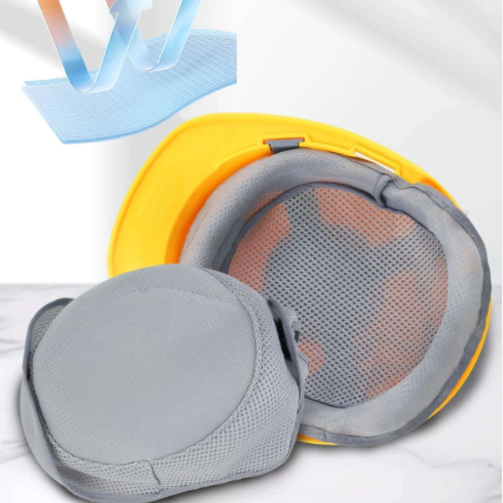Helmet Inner Liner Detachable Mesh Helmet Liner Removable Padded for Construction Workers, Hot-Weather Work