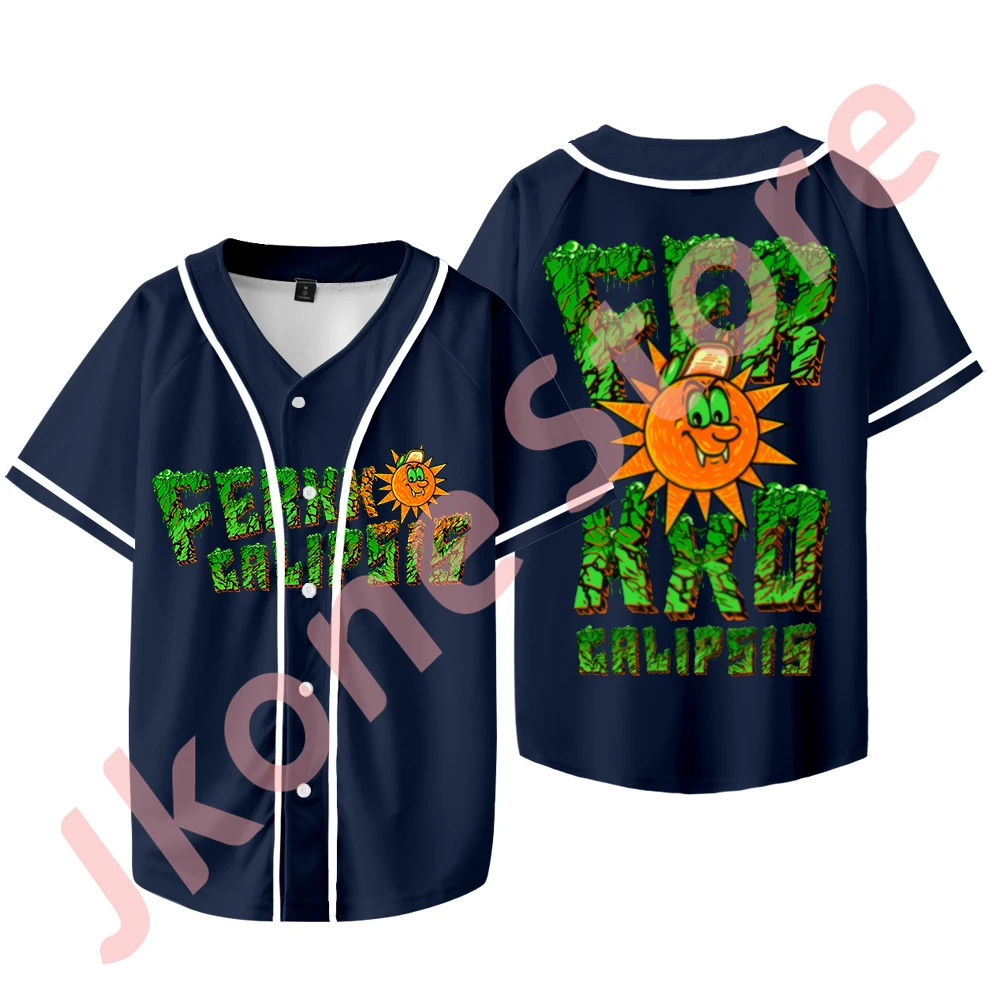 Feid Ferxxocalipsis Logo Merch Jersey Ferxxo Tour camisetas de béisbol para hombres y mujeres, moda Casual, camiseta de manga corta